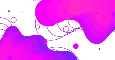 Renkli arka planı olan soyut sıvı dalga arkaplanı. Akışkan dalgalı şekiller tasarımı