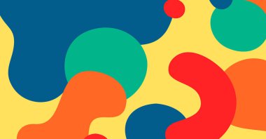 Soyut renkli geometrik arkaplan. Sıvı renk arkaplan tasarımı. Akışkan şekiller bileşimi