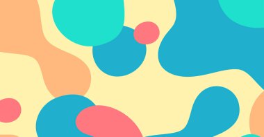 Soyut renkli geometrik arkaplan. Sıvı renk arkaplan tasarımı. Akışkan şekiller bileşimi