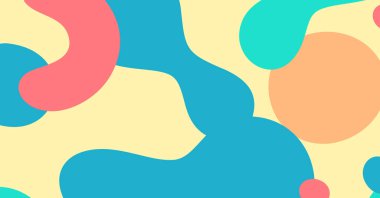 Soyut renkli geometrik arkaplan. Sıvı renk arkaplan tasarımı. Akışkan şekiller bileşimi