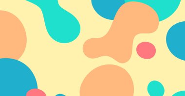 Soyut renkli geometrik arkaplan. Sıvı renk arkaplan tasarımı. Akışkan şekiller bileşimi