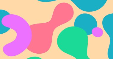 Soyut renkli geometrik arkaplan. Sıvı renk arkaplan tasarımı. Akışkan şekiller bileşimi