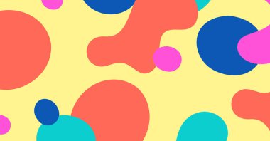 Soyut renkli geometrik arkaplan. Sıvı renk arkaplan tasarımı. Akışkan şekiller bileşimi