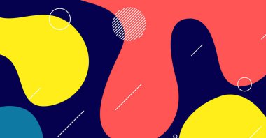 Soyut dinamik doku sıvı dalga renkli arkaplan tasarımı. Akışkan dalgalı şekiller tasarımı