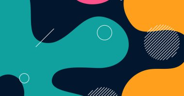 Soyut dinamik doku sıvı dalga renkli arkaplan tasarımı. Akışkan dalgalı şekiller tasarımı