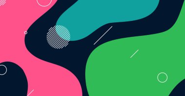 Soyut dinamik doku sıvı dalga renkli arkaplan tasarımı. Akışkan dalgalı şekiller tasarımı