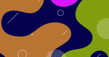 Soyut dinamik doku sıvı dalga renkli arkaplan tasarımı. Akışkan dalgalı şekiller tasarımı