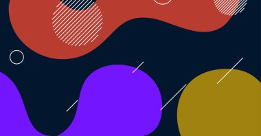 Soyut dinamik doku sıvı dalga renkli arkaplan tasarımı. Akışkan dalgalı şekiller tasarımı