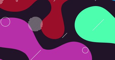 Soyut dinamik doku sıvı dalga renkli arkaplan tasarımı. Akışkan dalgalı şekiller tasarımı