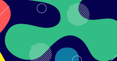 Soyut dinamik doku sıvı dalga renkli arkaplan tasarımı. Akışkan dalgalı şekiller tasarımı