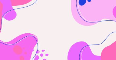 Modern el çeşitli şekiller çiziyor ve nesneler soyut arkaplan çiziyor. Modern modern vektör illüstrasyonu