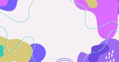 Modern el çeşitli şekiller çiziyor ve nesneler soyut arkaplan çiziyor. Modern modern vektör illüstrasyonu