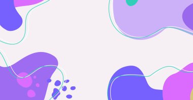 Modern el çeşitli şekiller çiziyor ve nesneler soyut arkaplan çiziyor. Modern modern vektör illüstrasyonu