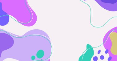 Modern el çeşitli şekiller çiziyor ve nesneler soyut arkaplan çiziyor. Modern modern vektör illüstrasyonu