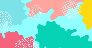 Geometrik şekil ve renge sahip soyut yaratıcı arkaplan. Modern vektör arkaplan tasarımı