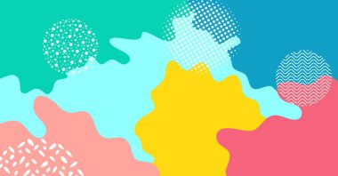 Geometrik şekil ve renge sahip soyut yaratıcı arkaplan. Modern vektör arkaplan tasarımı