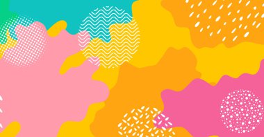 Geometrik şekil ve renge sahip soyut yaratıcı arkaplan. Modern vektör arkaplan tasarımı