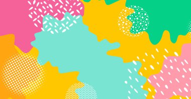 Geometrik şekil ve renge sahip soyut yaratıcı arkaplan. Modern vektör arkaplan tasarımı