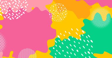 Geometrik şekil ve renge sahip soyut yaratıcı arkaplan. Modern vektör arkaplan tasarımı