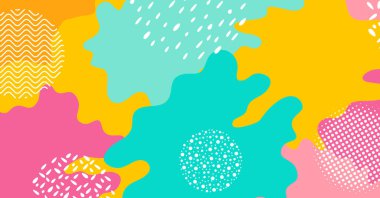 Geometrik şekil ve renge sahip soyut yaratıcı arkaplan. Modern vektör arkaplan tasarımı