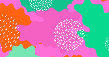 Geometrik şekil ve renge sahip soyut yaratıcı arkaplan. Modern vektör arkaplan tasarımı