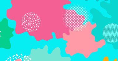 Geometrik şekil ve renge sahip soyut yaratıcı arkaplan. Modern vektör arkaplan tasarımı