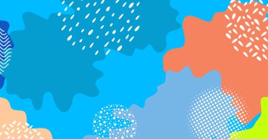 Geometrik şekil ve renge sahip soyut yaratıcı arkaplan. Modern vektör arkaplan tasarımı