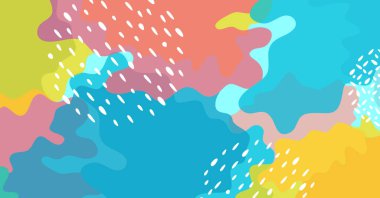 Geometrik şekil ve renge sahip soyut yaratıcı arkaplan. Modern vektör arkaplan tasarımı