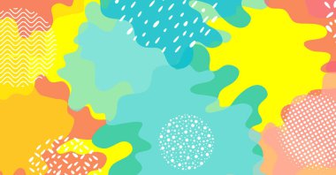 Geometrik şekil ve renge sahip soyut yaratıcı arkaplan. Modern vektör arkaplan tasarımı