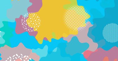 Geometrik şekil ve renge sahip soyut yaratıcı arkaplan. Modern vektör arkaplan tasarımı