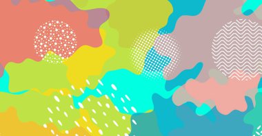 Geometrik şekil ve renge sahip soyut yaratıcı arkaplan. Modern vektör arkaplan tasarımı