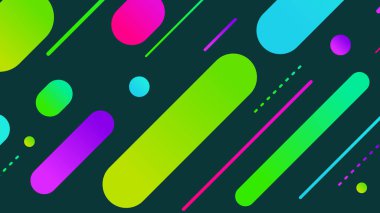 Soyut minimum geometrik şekil arkaplanı ve gradyanı. Dinamik şekiller bileşimi