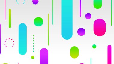 Soyut minimum geometrik şekil arkaplanı ve gradyanı. Dinamik şekiller bileşimi