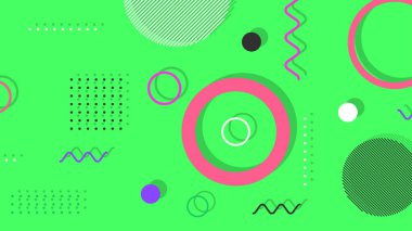 Memphis elementleri ile modern moda soyut arka plan. Posterler, afişler, ilanlar vs. için uygulanabilir