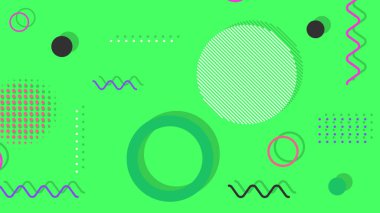 Memphis elementleri ile modern moda soyut arka plan. Posterler, afişler, ilanlar vs. için uygulanabilir