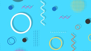 Memphis elementleri ile modern moda soyut arka plan. Posterler, afişler, ilanlar vs. için uygulanabilir