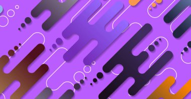 Soyut minimum geometrik şekil arkaplanı ve gradyanı. Dinamik şekiller bileşimi