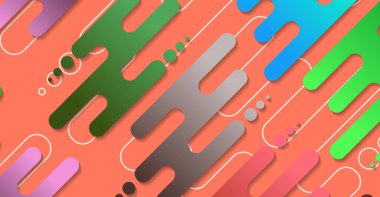 Soyut minimum geometrik şekil arkaplanı ve gradyanı. Dinamik şekiller bileşimi