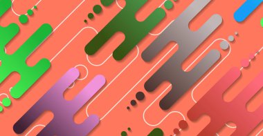 Soyut minimum geometrik şekil arkaplanı ve gradyanı. Dinamik şekiller bileşimi