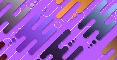 Soyut minimum geometrik şekil arkaplanı ve gradyanı. Dinamik şekiller bileşimi