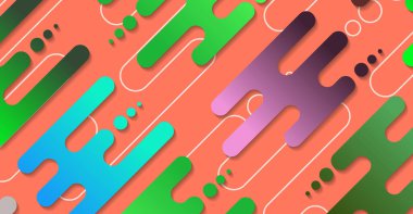 Soyut minimum geometrik şekil arkaplanı ve gradyanı. Dinamik şekiller bileşimi