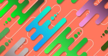 Soyut minimum geometrik şekil arkaplanı ve gradyanı. Dinamik şekiller bileşimi