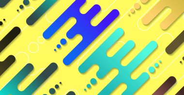 Soyut minimum geometrik şekil arkaplanı ve gradyanı. Dinamik şekiller bileşimi