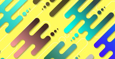 Soyut minimum geometrik şekil arkaplanı ve gradyanı. Dinamik şekiller bileşimi