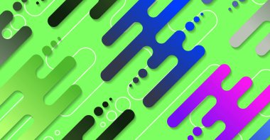 Soyut minimum geometrik şekil arkaplanı ve gradyanı. Dinamik şekiller bileşimi