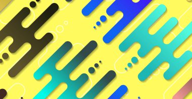 Soyut minimum geometrik şekil arkaplanı ve gradyanı. Dinamik şekiller bileşimi