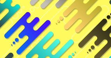 Soyut minimum geometrik şekil arkaplanı ve gradyanı. Dinamik şekiller bileşimi