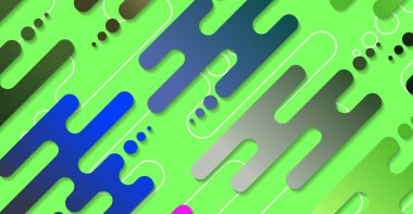 Soyut minimum geometrik şekil arkaplanı ve gradyanı. Dinamik şekiller bileşimi