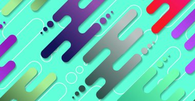 Soyut minimum geometrik şekil arkaplanı ve gradyanı. Dinamik şekiller bileşimi