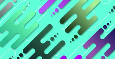 Soyut minimum geometrik şekil arkaplanı ve gradyanı. Dinamik şekiller bileşimi